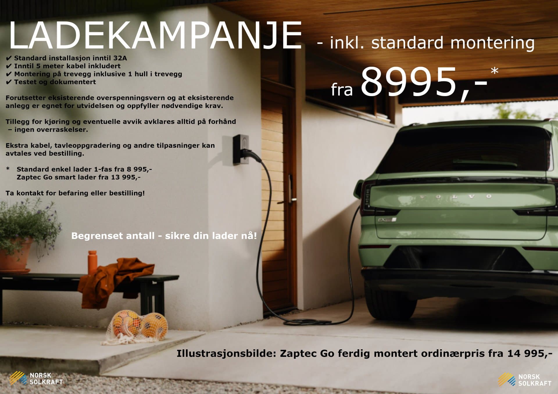 Ladekampanje – elbillader fra 8 995,-